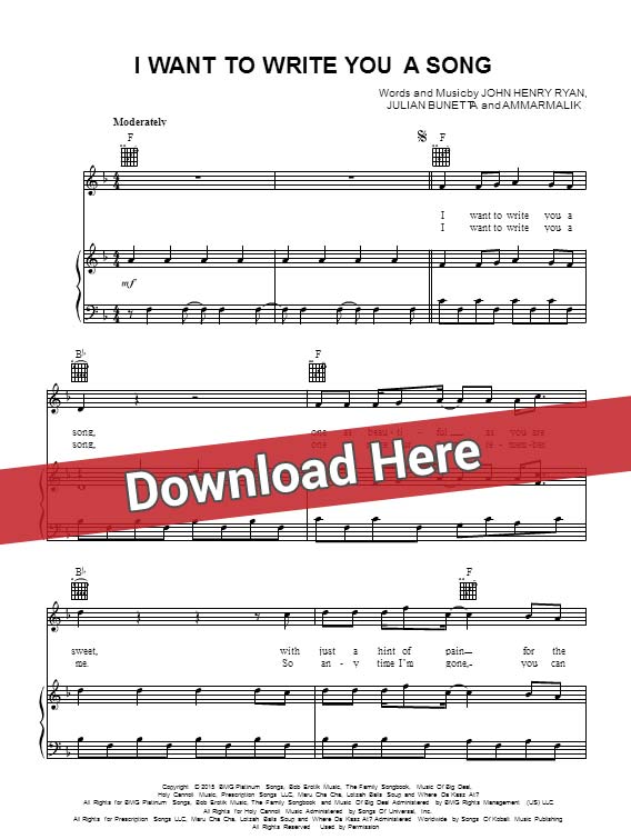 one direction, i want to write you a song, sheet music, piano notes, score, chords, download, free, tutorial, lesson, how to play, learn, klavier noten